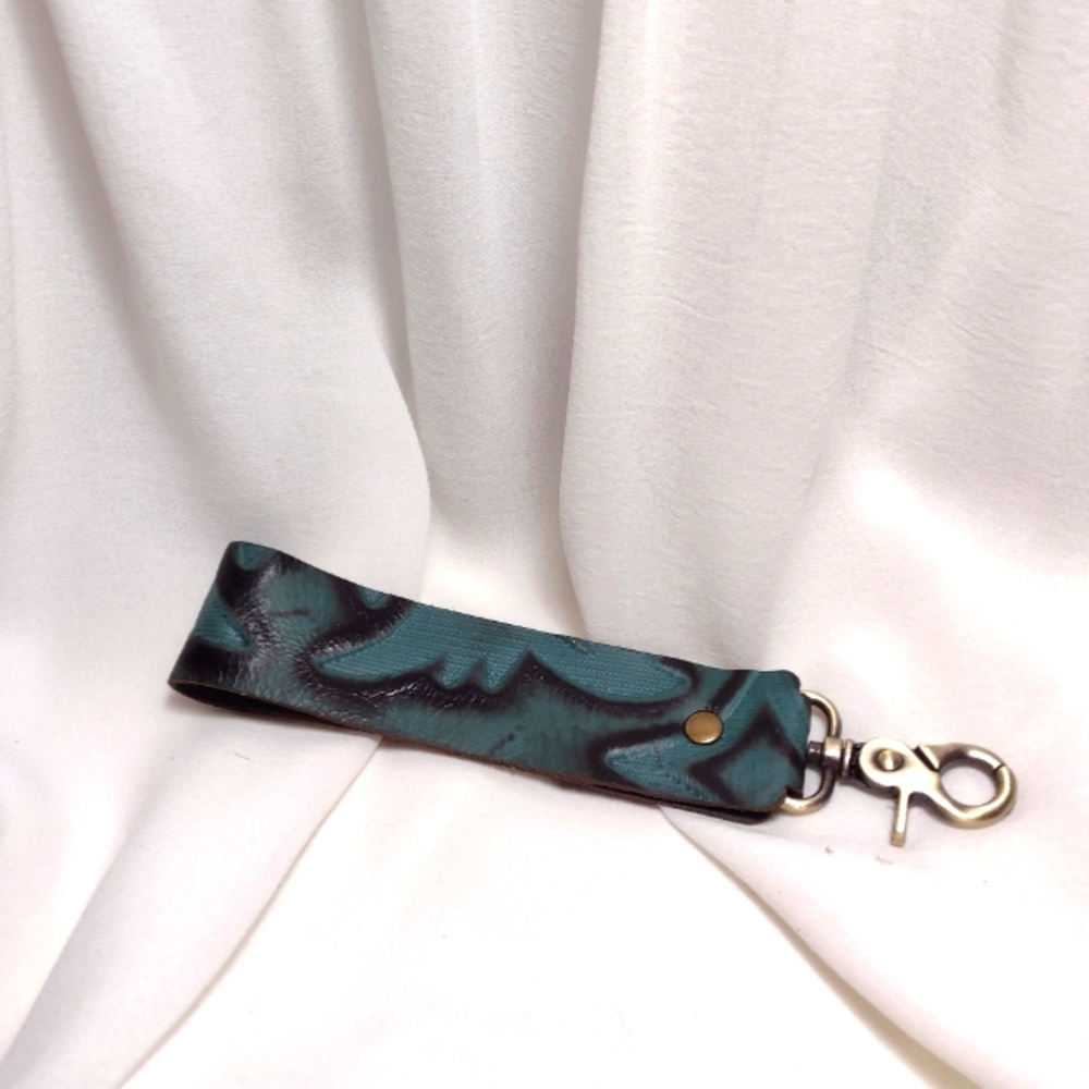 Leather wristlet